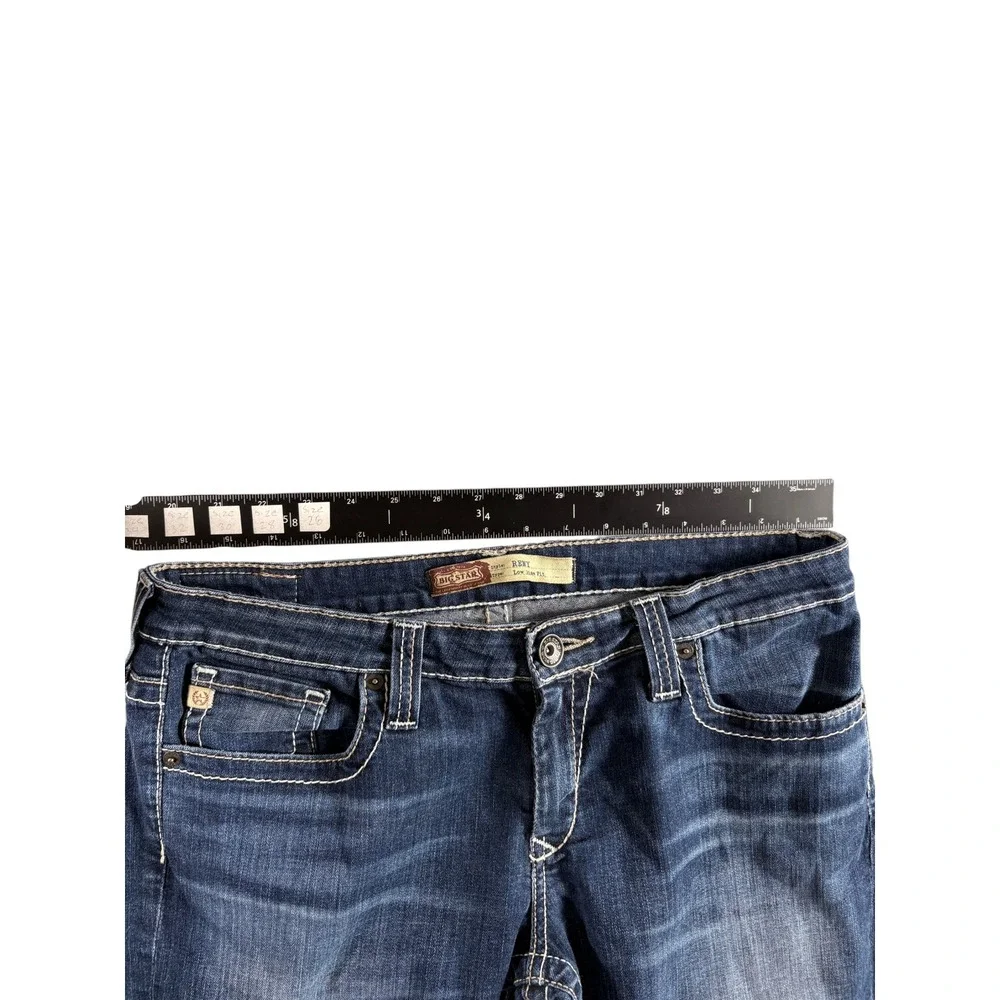 Big Star Remy Jeans Women's 32 Blue Low Rise Bootcut Y2K Western Cowboy Workwear